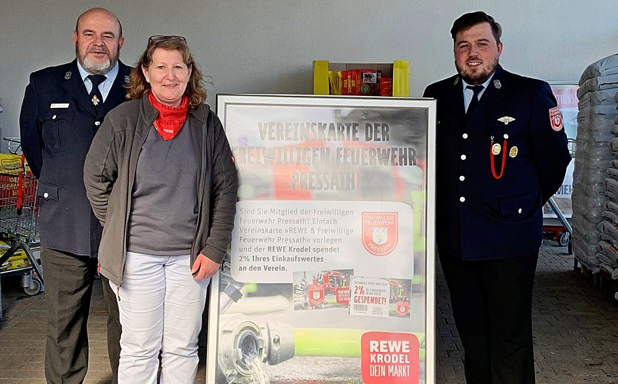 Rewe unterstützt Pressather Feuerwehr