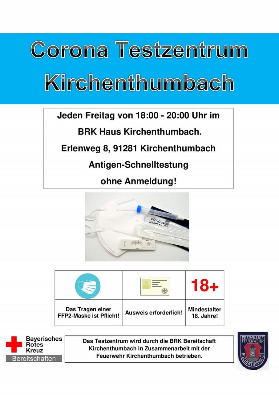 Neu! Corona-Schnelltest Anlaufstelle in Kirchenthumbach