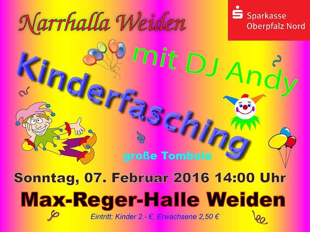 Weidener Kinderfasching heuer in Max-Reger-Halle