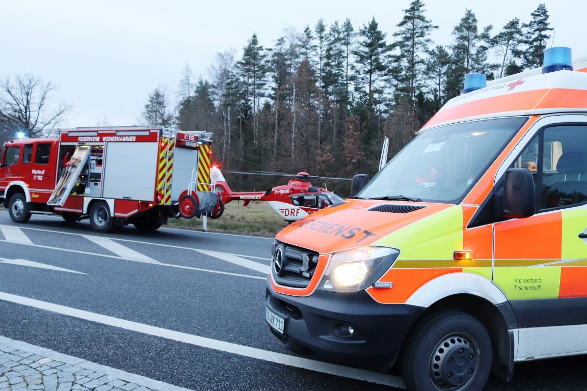 Schwerer Unfall: Mann lebensgefährlich verletzt
