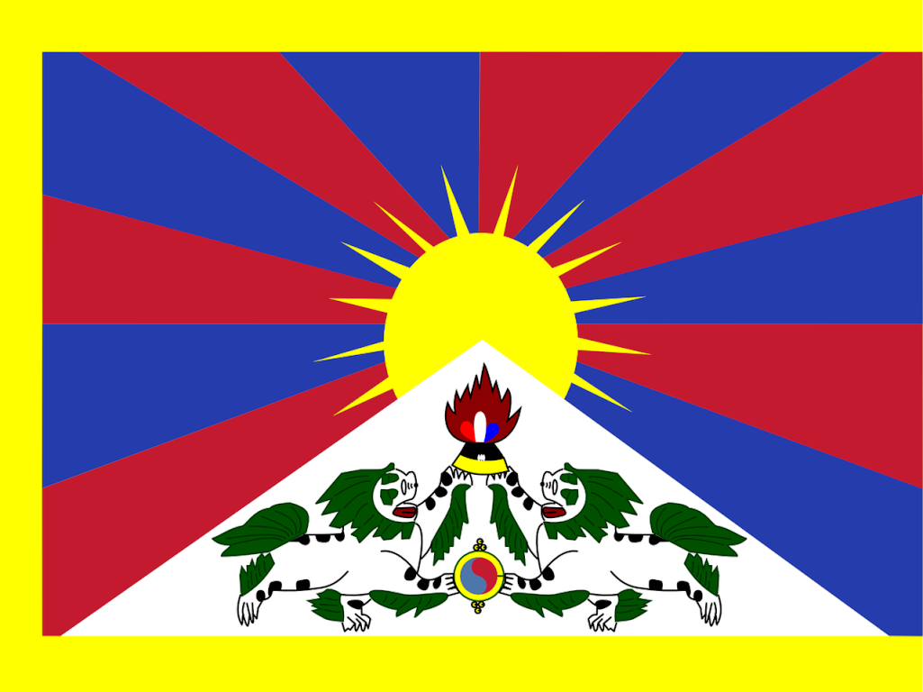 Weiden zeigt Flagge für Tibet