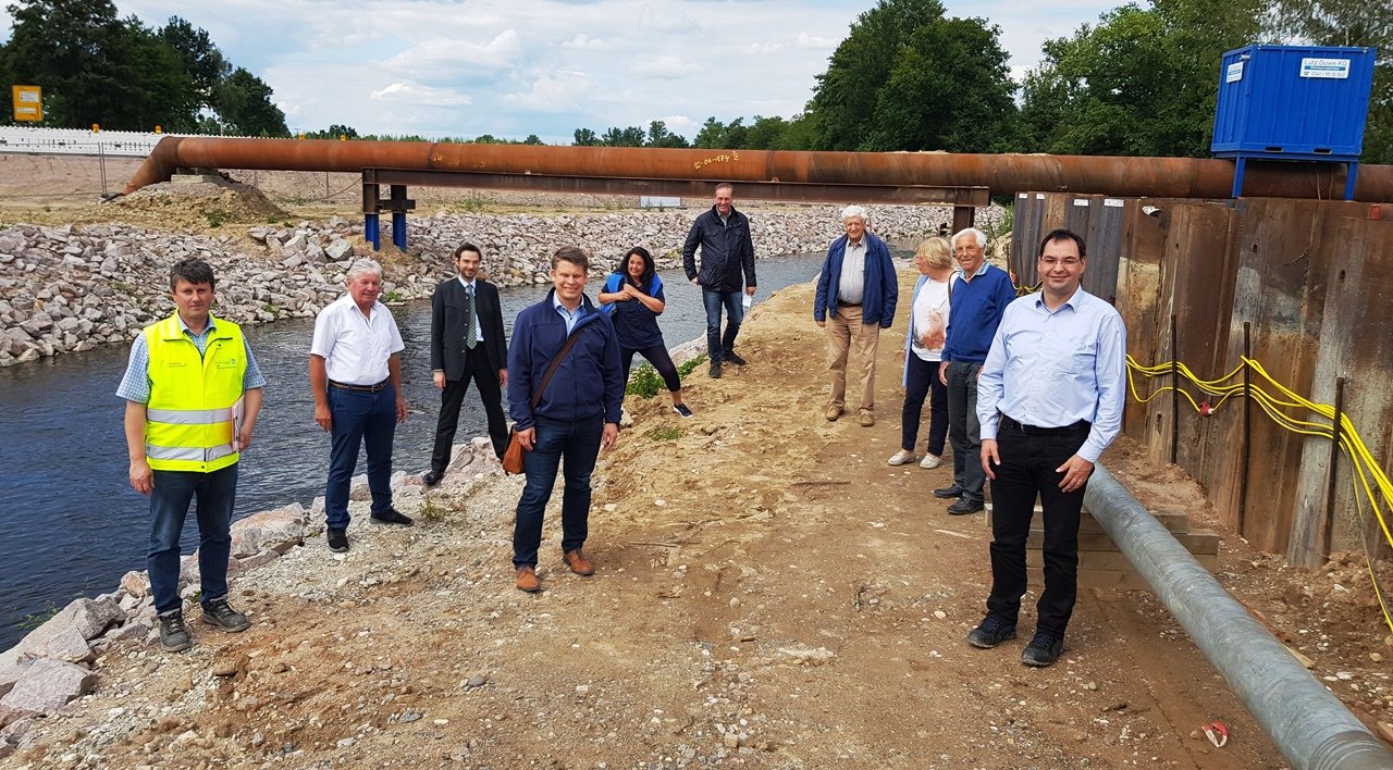 Baustelle am Waldnaabdüker: „Beeindruckendes Bauwerk“