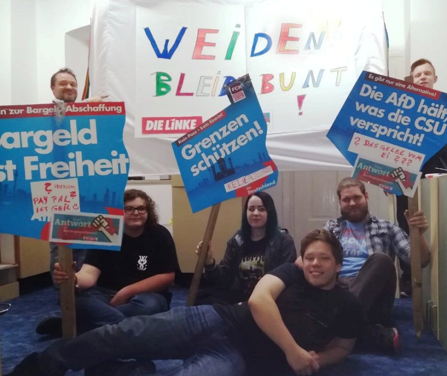 „Jetzt red I“ in Weiden: Protest gegen AfD
