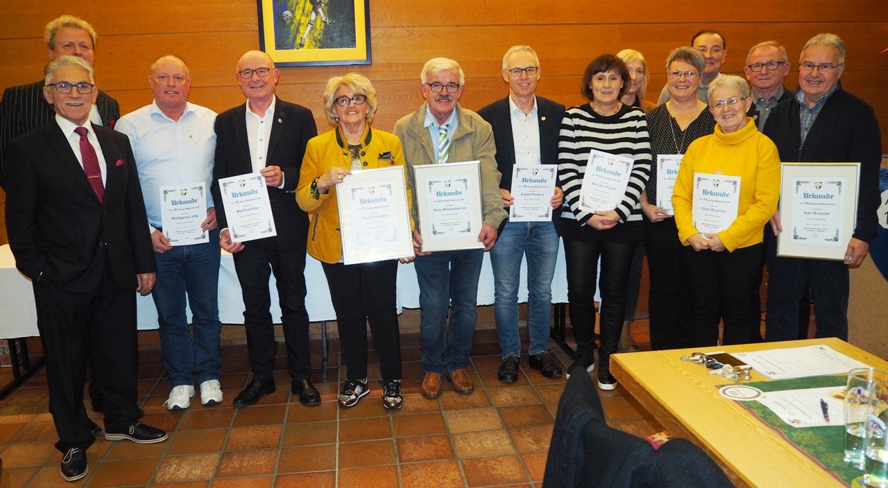 ASV ehrt langjährige Mitglieder