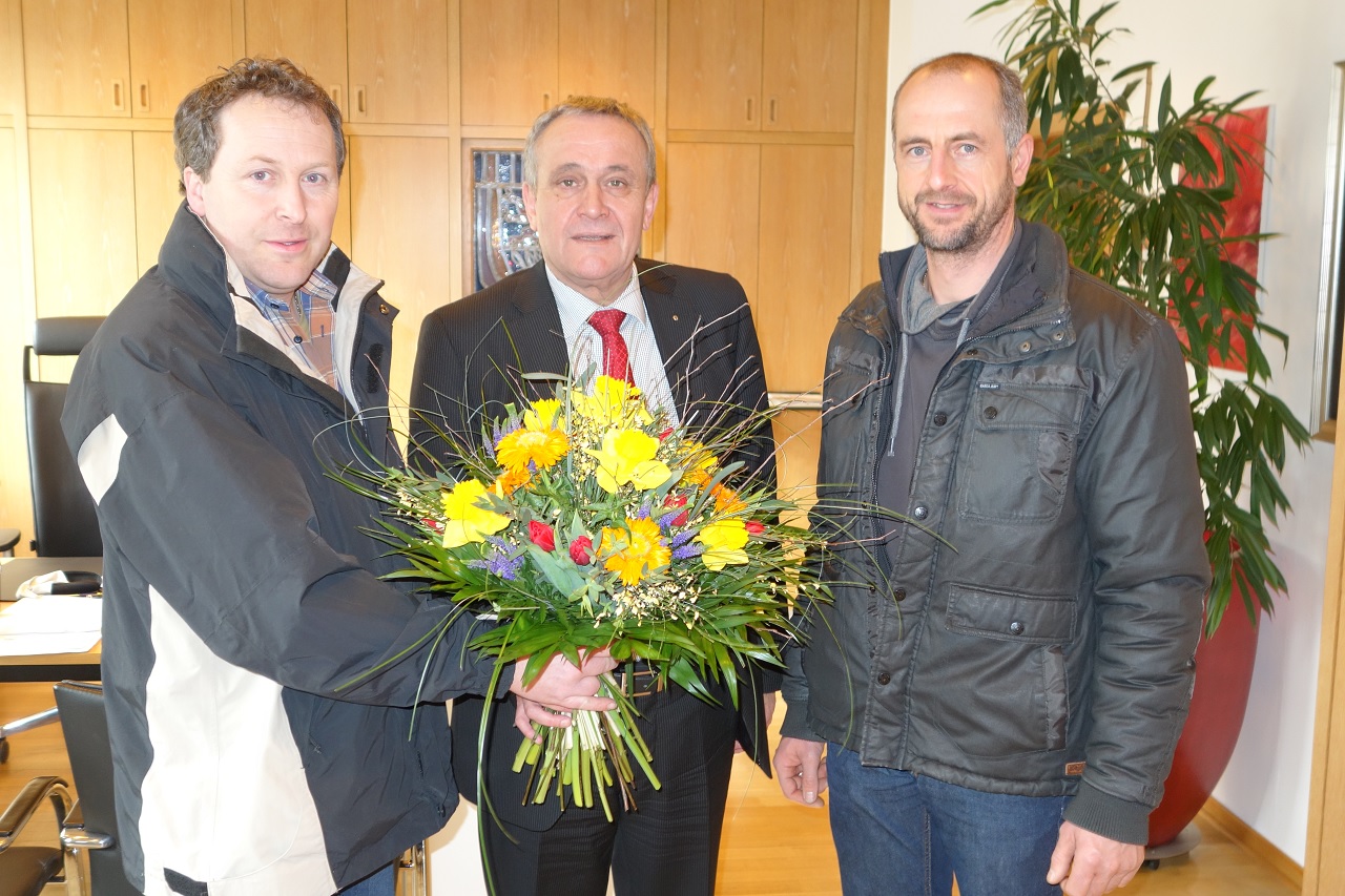 Valentinstag: Blumen für den OB