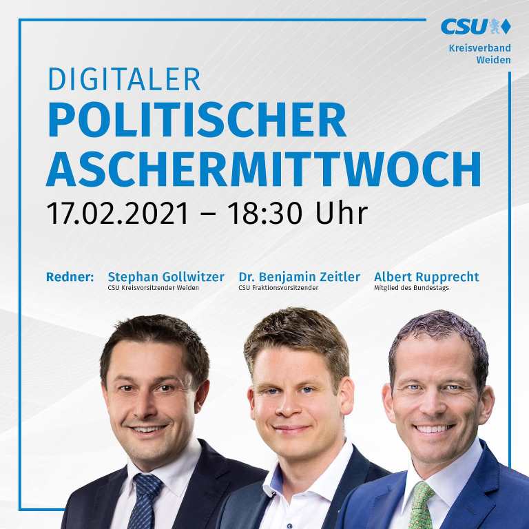 Politischer Aschermittwoch heuer digital