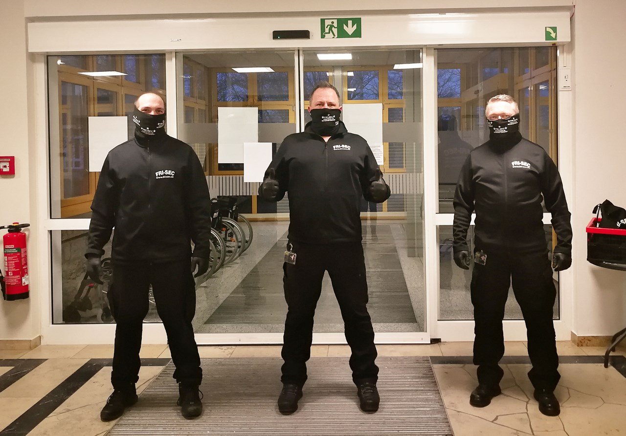 Sicherheitsdienst im Einsatz für die Gesundheit