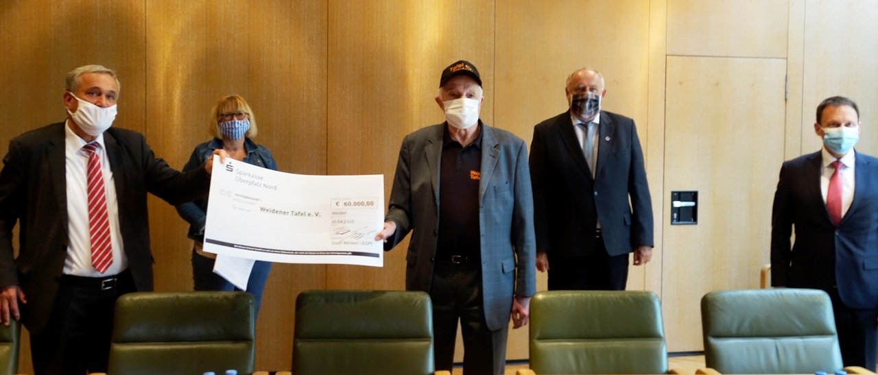 Stadt spendet 60.000 Euro an Weidener Tafel