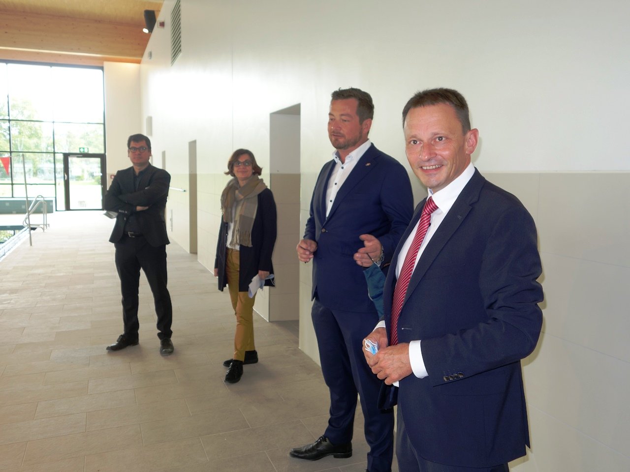 Grötsch beim Antrittsbesuch: Baustellenbesichtigung mit guten Nachrichten