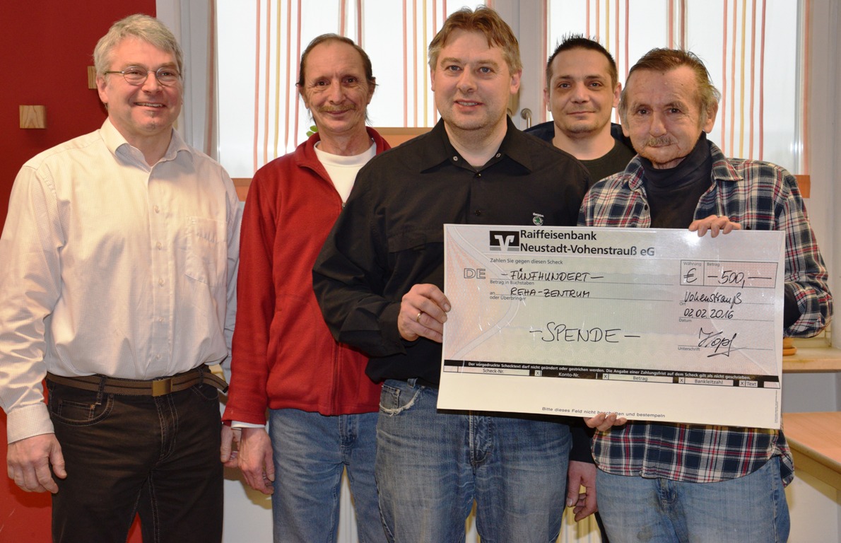 Kleine „Finanzspritze“ für Klienten im Reha-Zentrum
