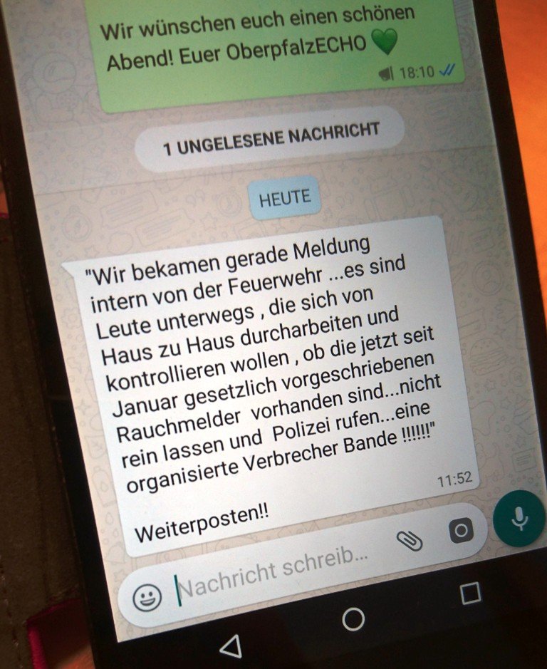 Fake-Meldungen per WhatsApp im Umlauf