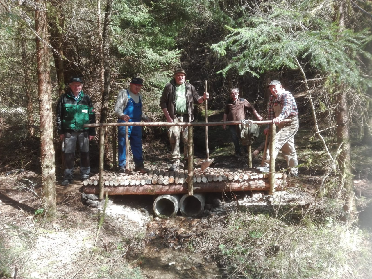 Brücke aus Holz: Oberpfälzer Waldverein errichtet kleines Bauwerk