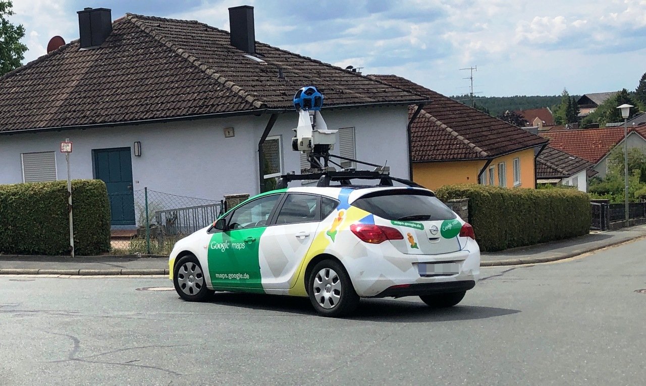 Google Street-View Auto unterwegs in der Nordoberpfalz