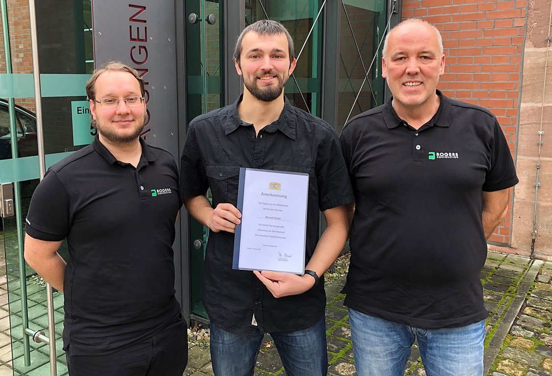 1,0 trotz kürzerer Ausbildungszeit: Rogers-Azubi geehrt