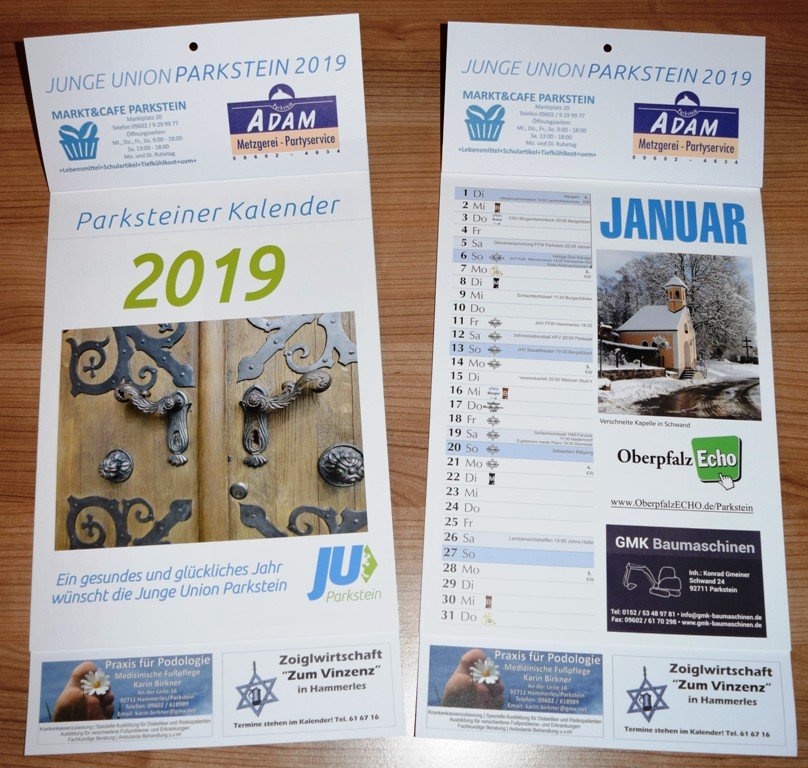 Begehrter Kalender für alle Parksteiner