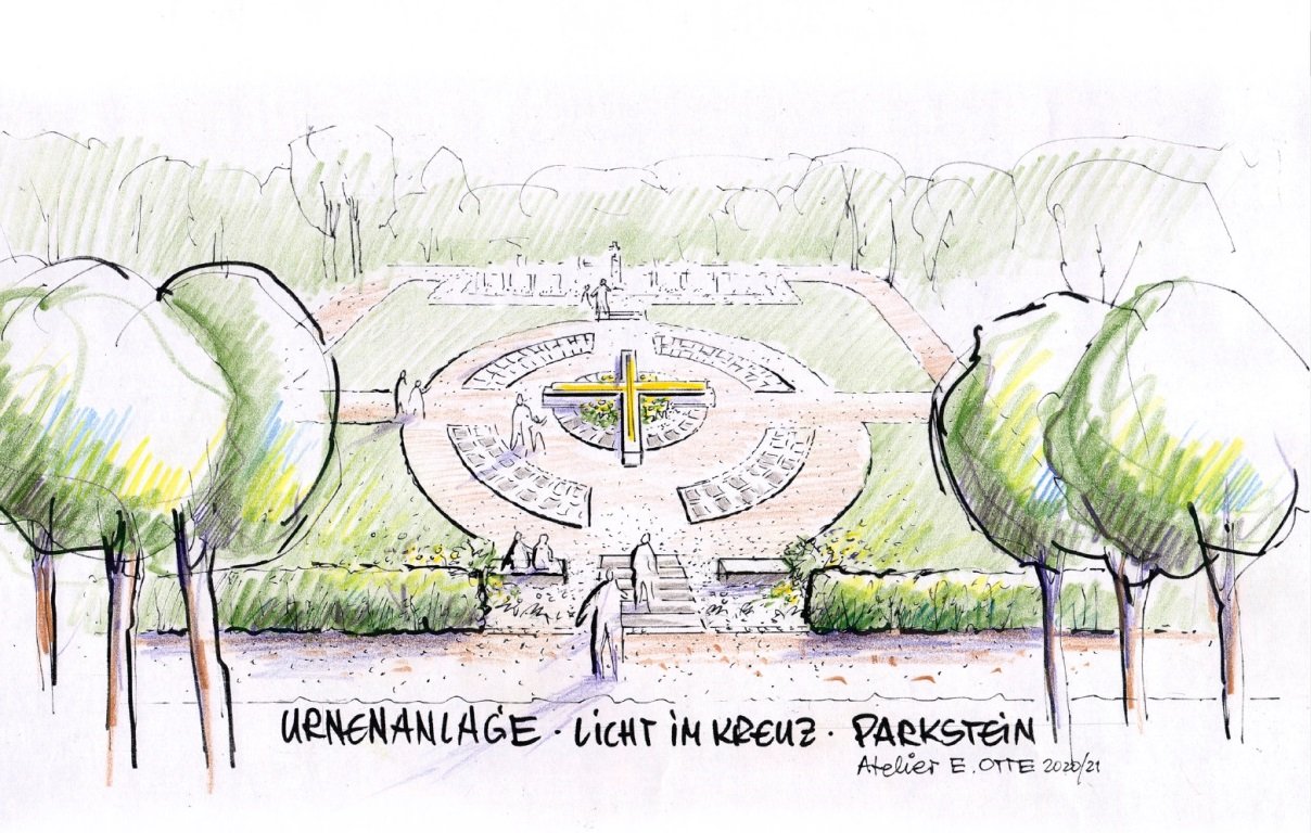 Neue Urnengrabanlage „Licht im Kreuz“ geplant