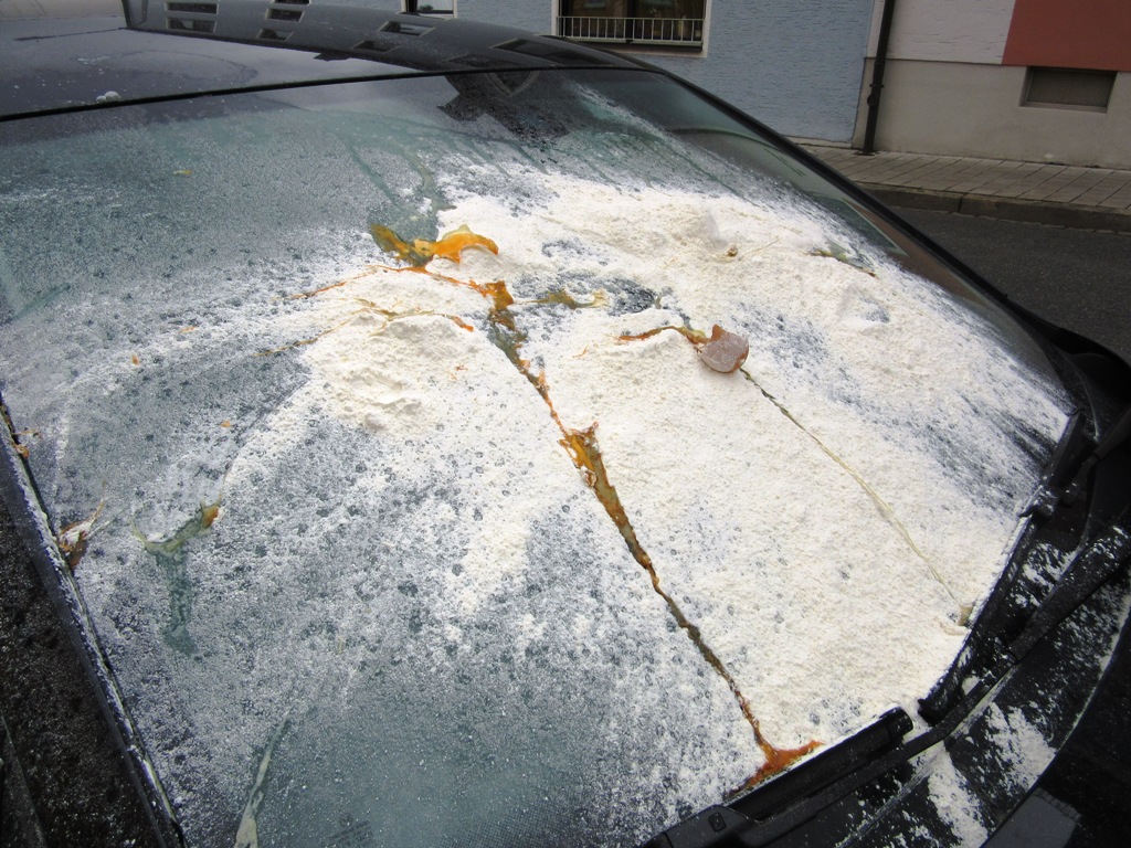 Unbekannte „verschönern“ Auto