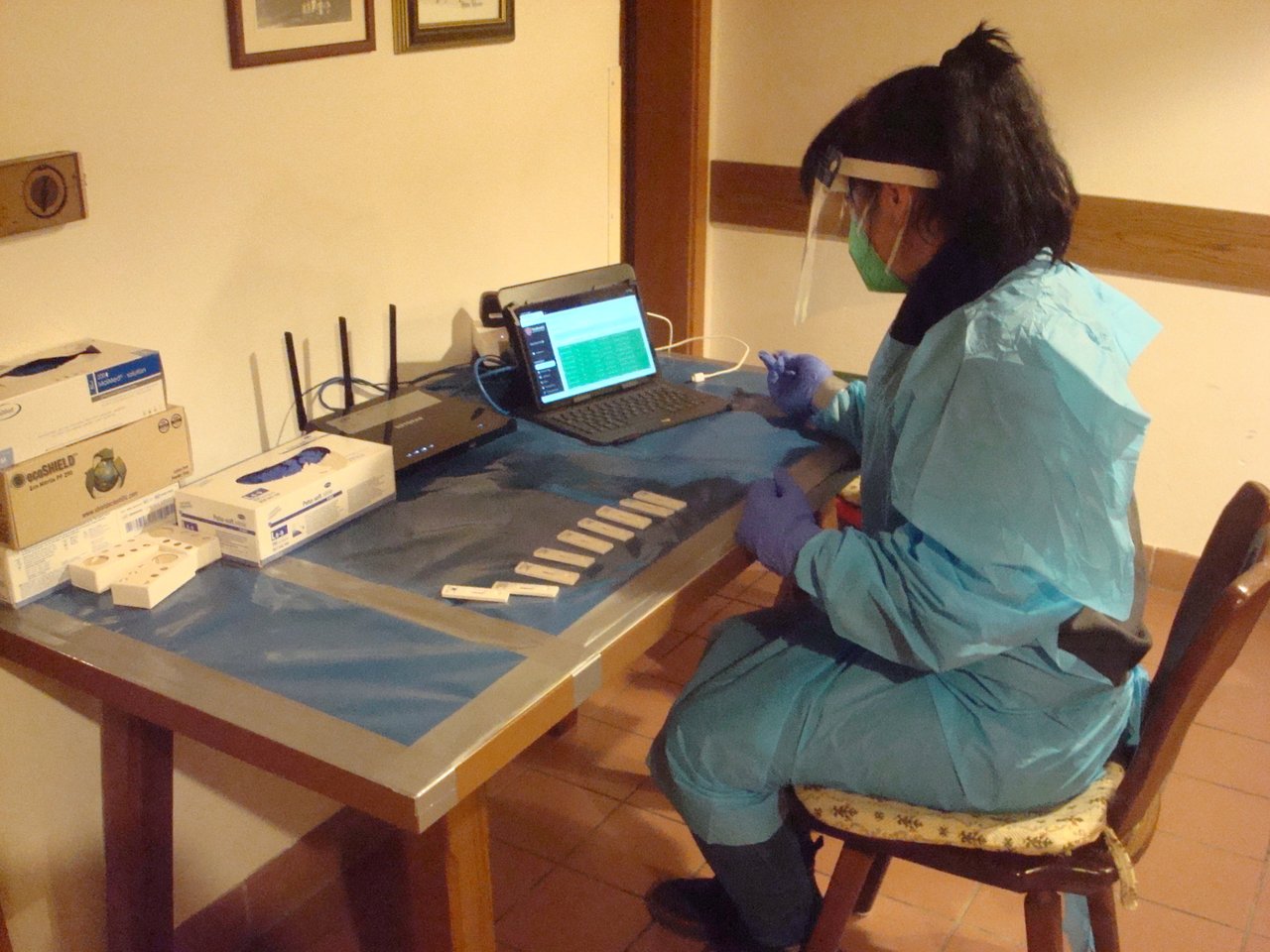 Bis zu 100 Tests am Tag: BRK-Teststation in Mitterteich