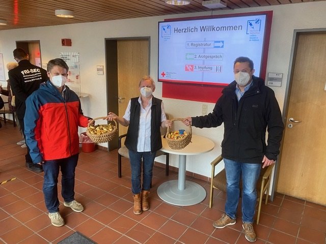Osternester im Impfzentrum