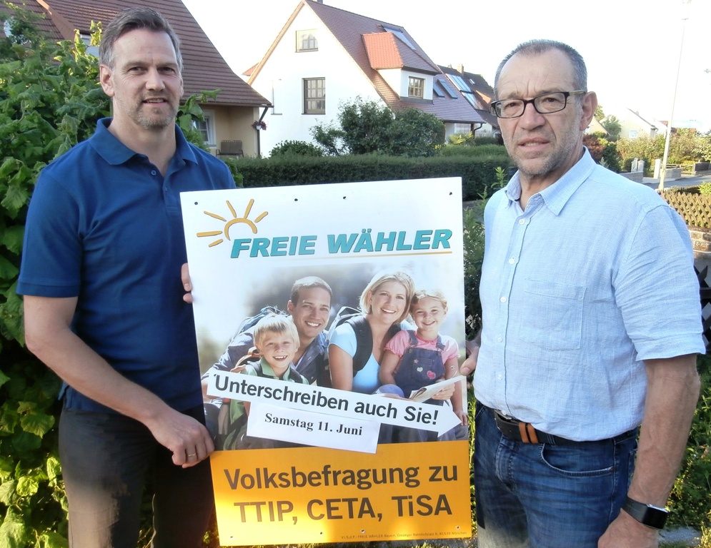 Eschenbacher unterschreiben gegen TTIP CETA und TISA