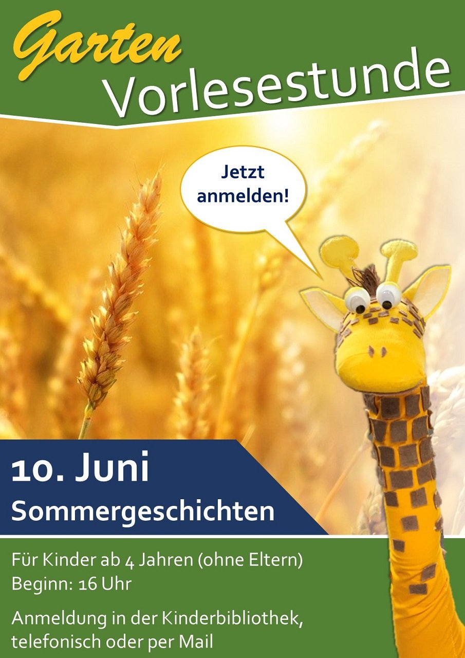 Regionalbibliothek: Vorlesestunde im Garten