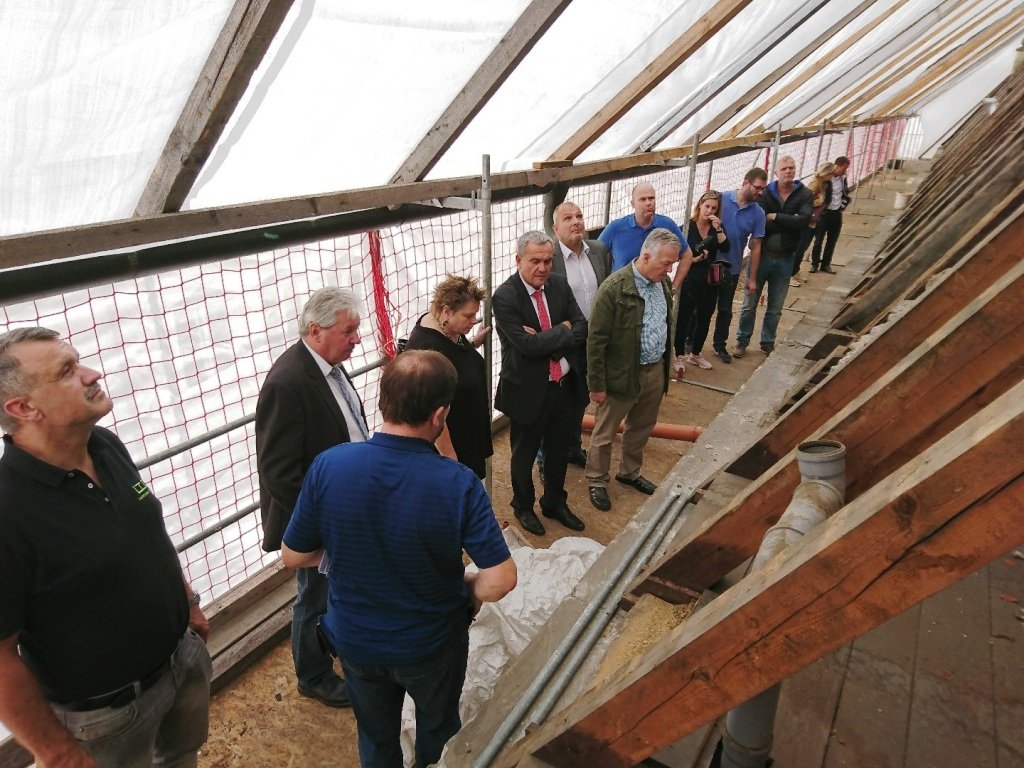 Sanierung in vollem Gang: Ein Blick in die Baustelle im Alten Rathaus