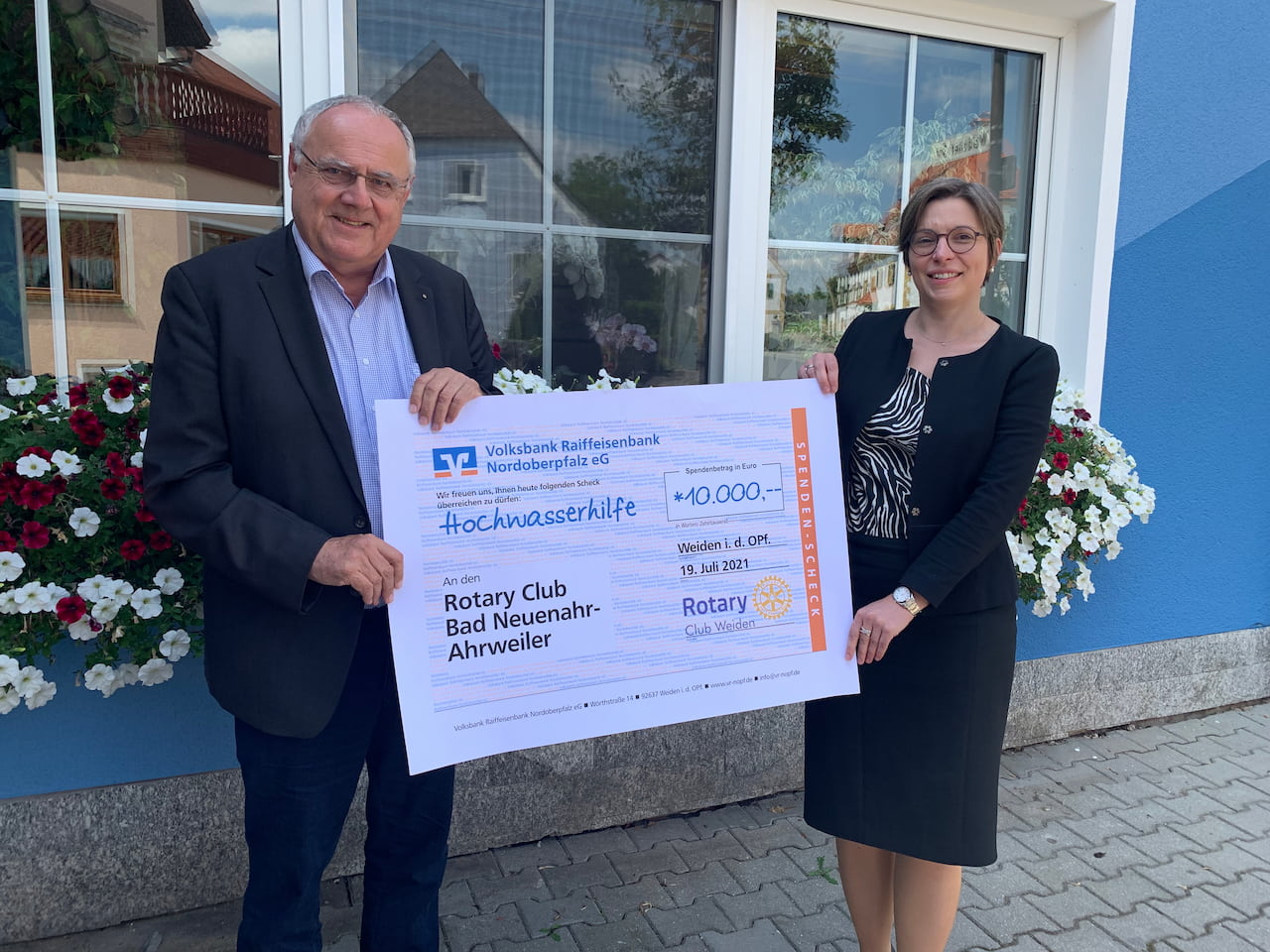 Hilfe für Hochwasseropfer – Rotary Club Weiden spendet nach Rheinland-Pfalz