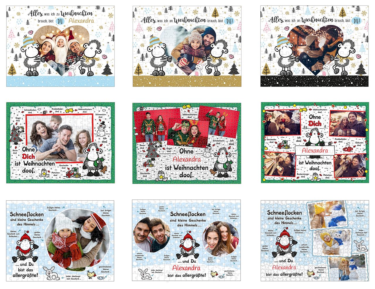 Jetzt zuschlagen: Individuelle Puzzle-Weihnachtsdesigns