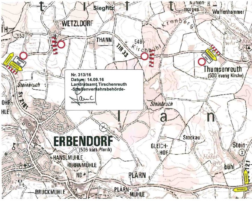 TIR 33 bei Thumsenreuth gesperrt