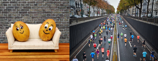 Bist du der Typ Couch-Potato oder Marathonläufer?