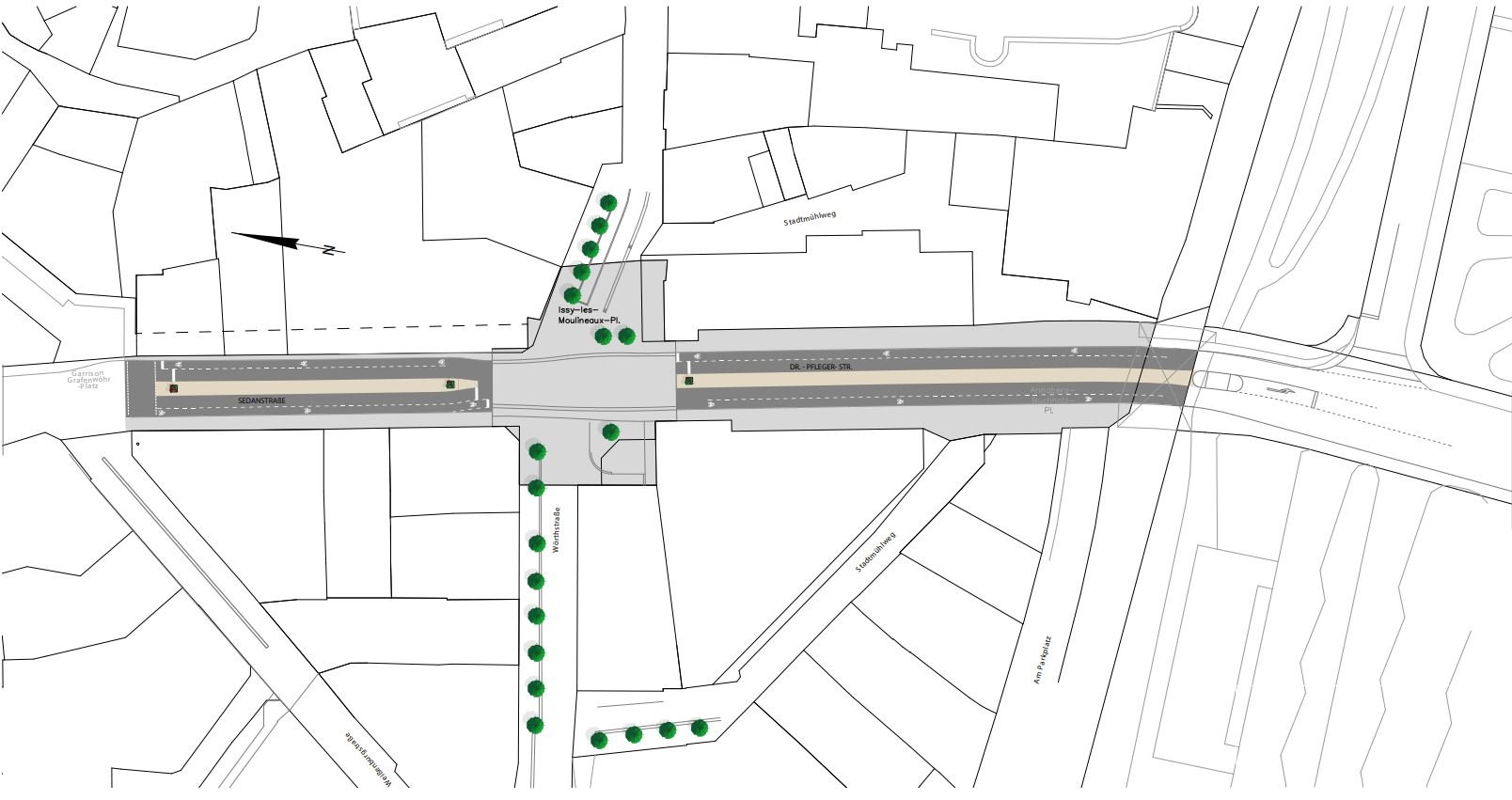 Straßenumgestaltung im Gange