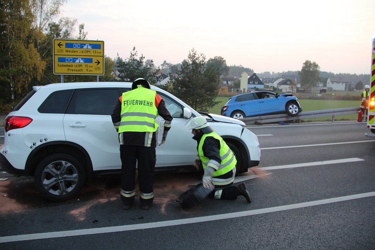 Schwerer Verkehrsunfall auf der B470