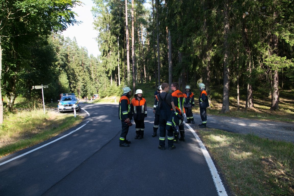 Suchaktion nach Unfall: Frauen im Wald verschwunden