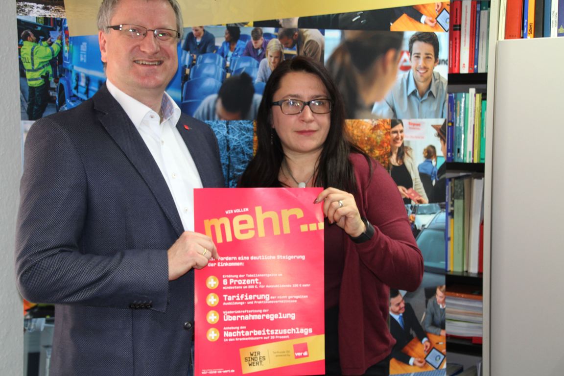 Ver.di kündigt Warnstreiks in Weiden und Amberg an