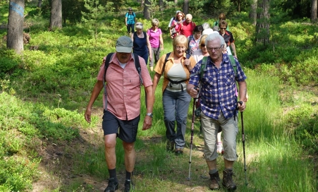 Wanderer genießen beeindruckende Aussichten