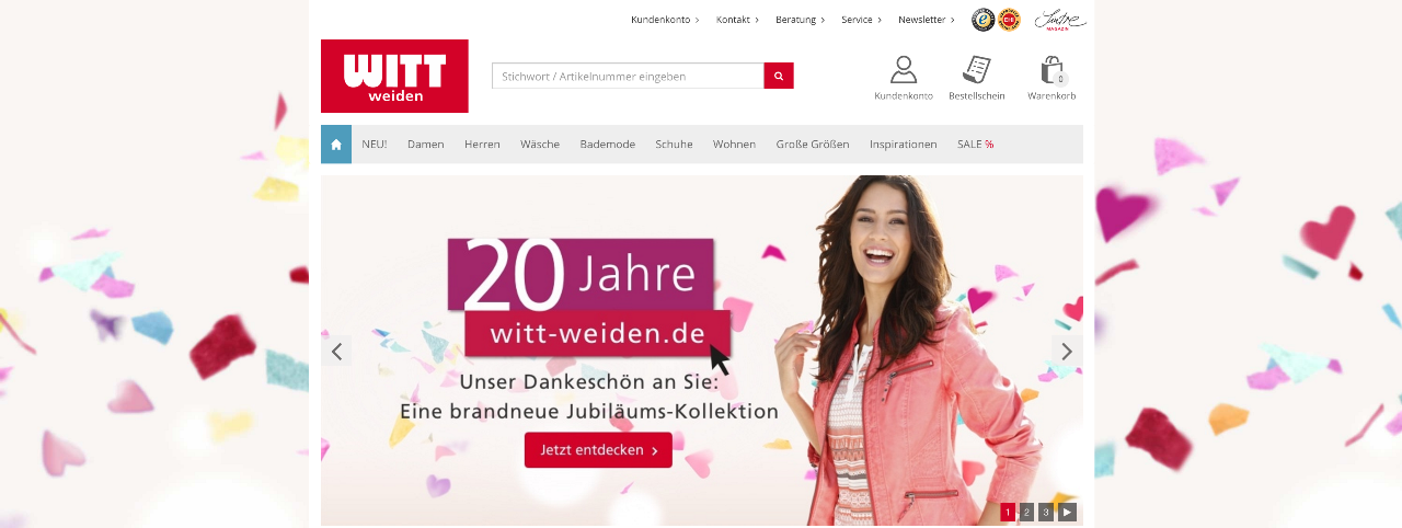 Jubliäum für Witt Weiden – 20 Jahre E-Commerce