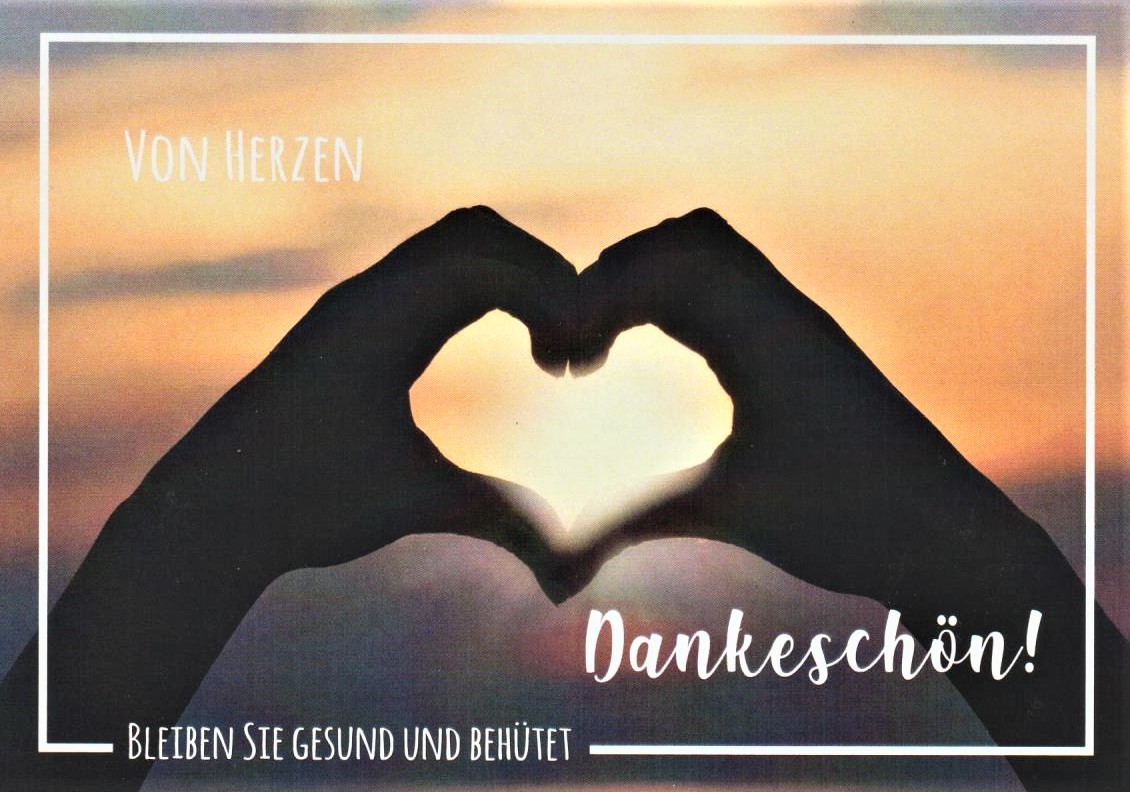 Danke-Post mit Maske