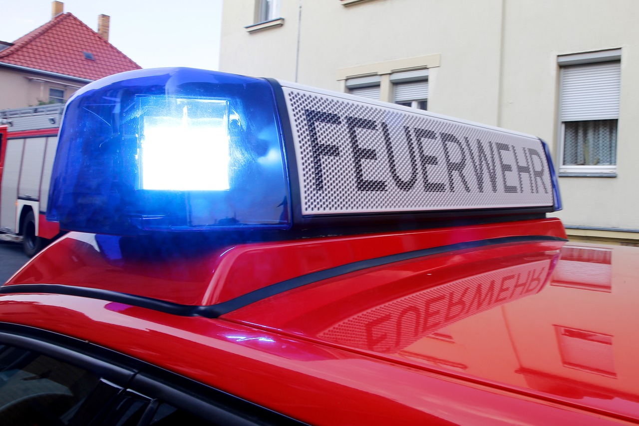 Teleskoplader fängt Feuer