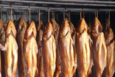 Frisch gegrillte Fische beim Neustädter Faschingsverein