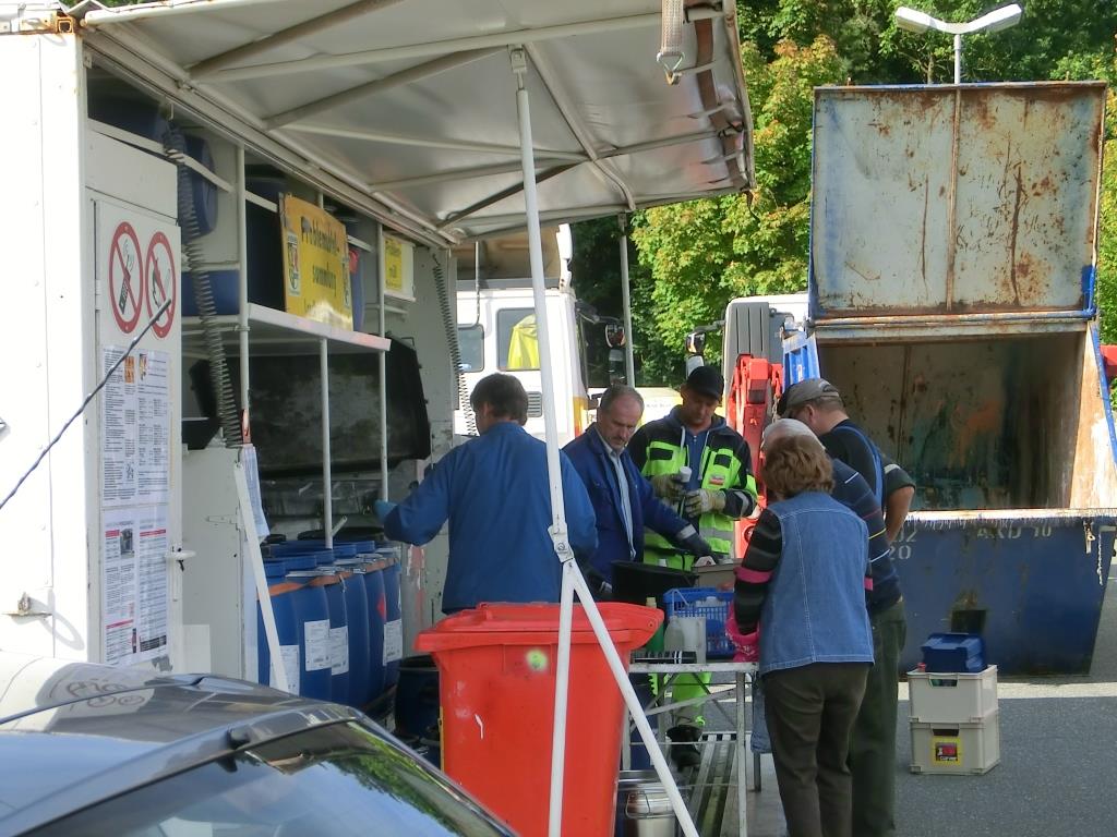 Sammlung der Problemabfälle in Tirschenreuth