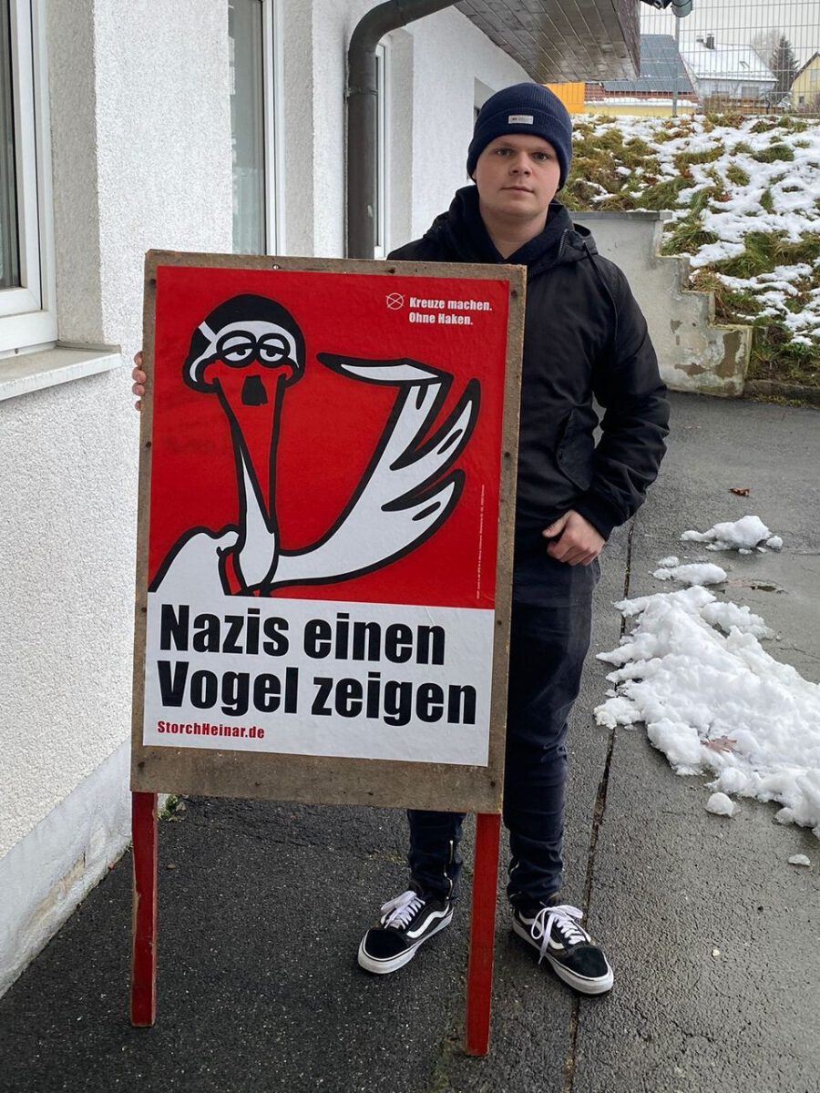 Plakataktion der Jusos: „Gegen Nazis“