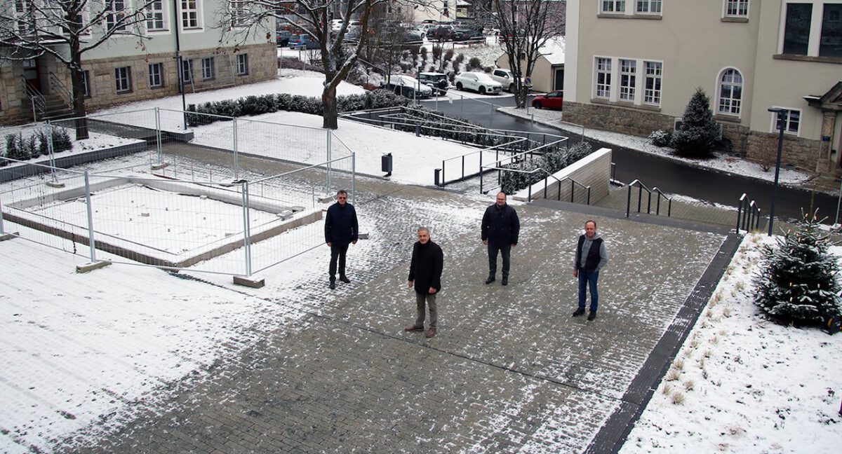 Innenhof des Landratsamts nimmt Gestalt an