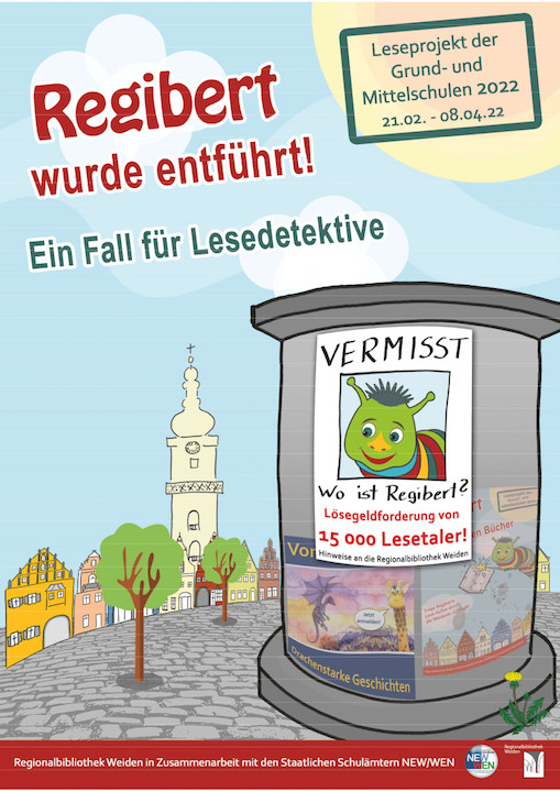 Schüler müssen die Leseraupe Regibert befreien