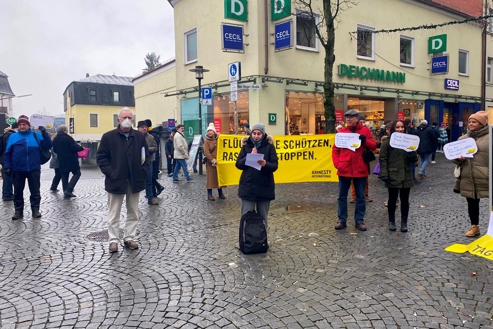 Demo für Menschenrechte in Weiden