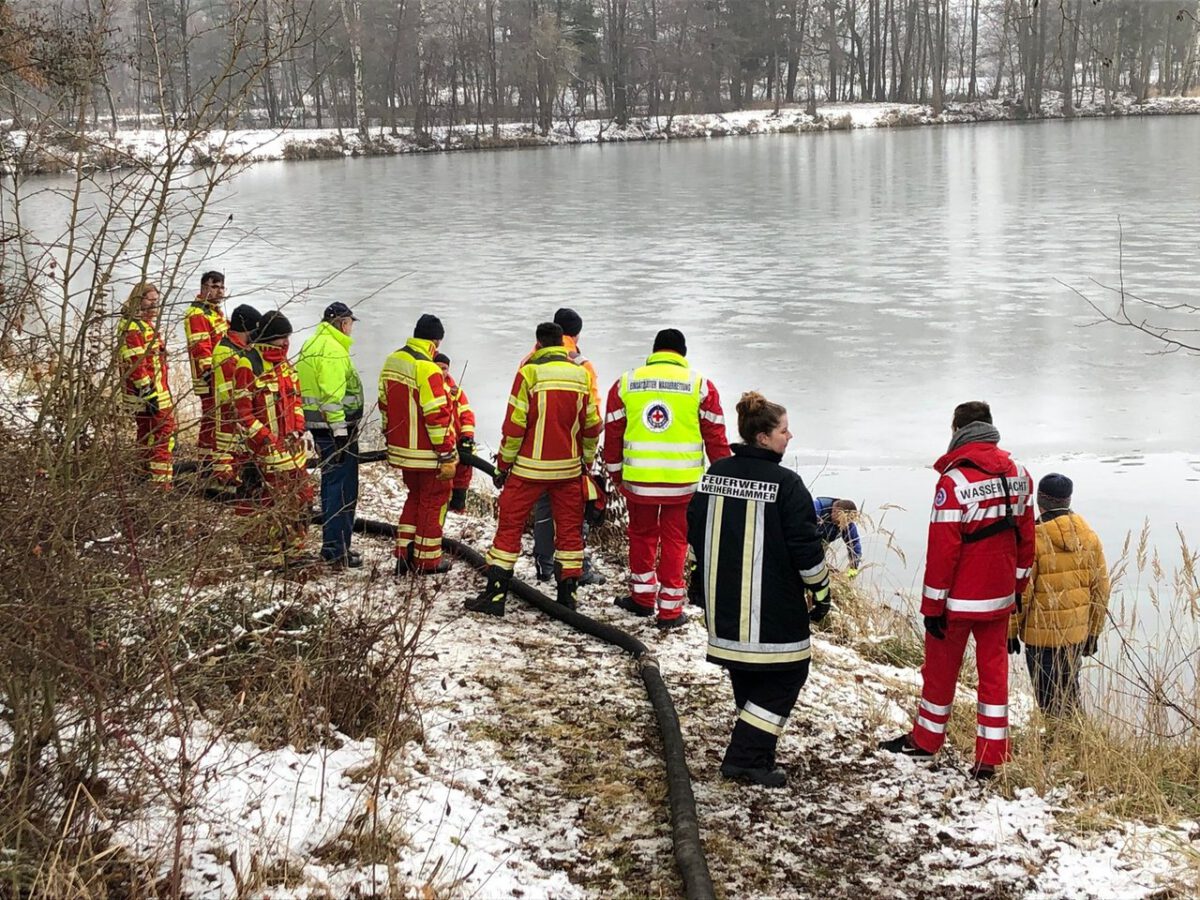 Ölteppich auf See in Weiherhammer