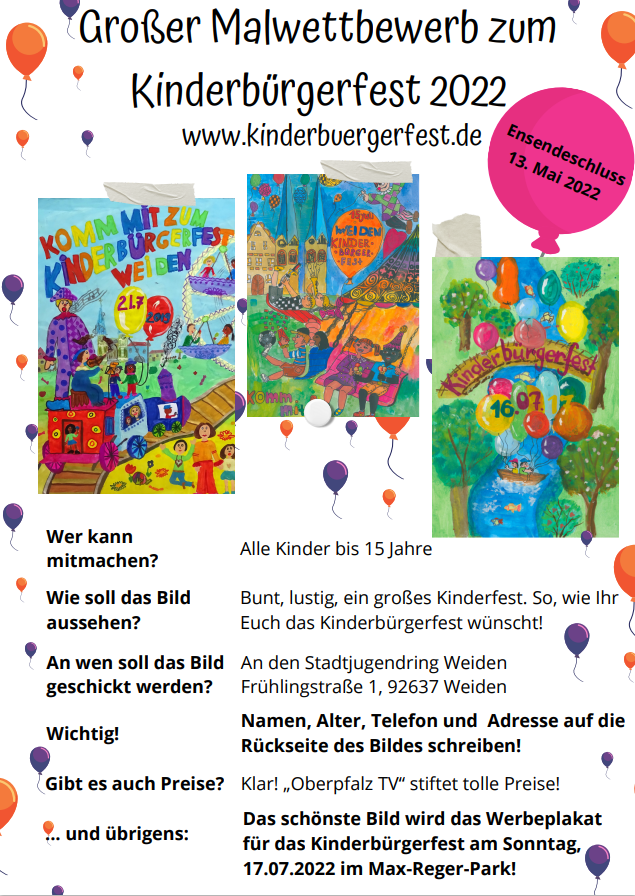 Malwettbewerb fürs 27. Kinderbürgerfest