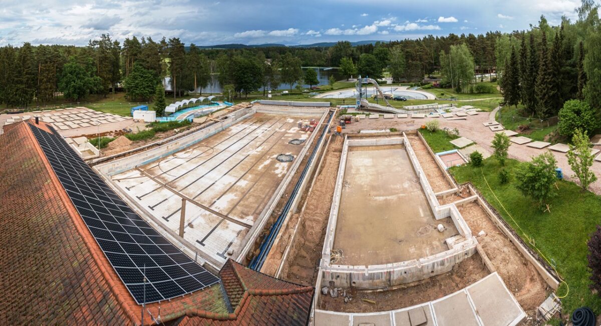 Das „Schätzler“: Jetzt noch Großbaustelle, nächstes Jahr schon Traumbad