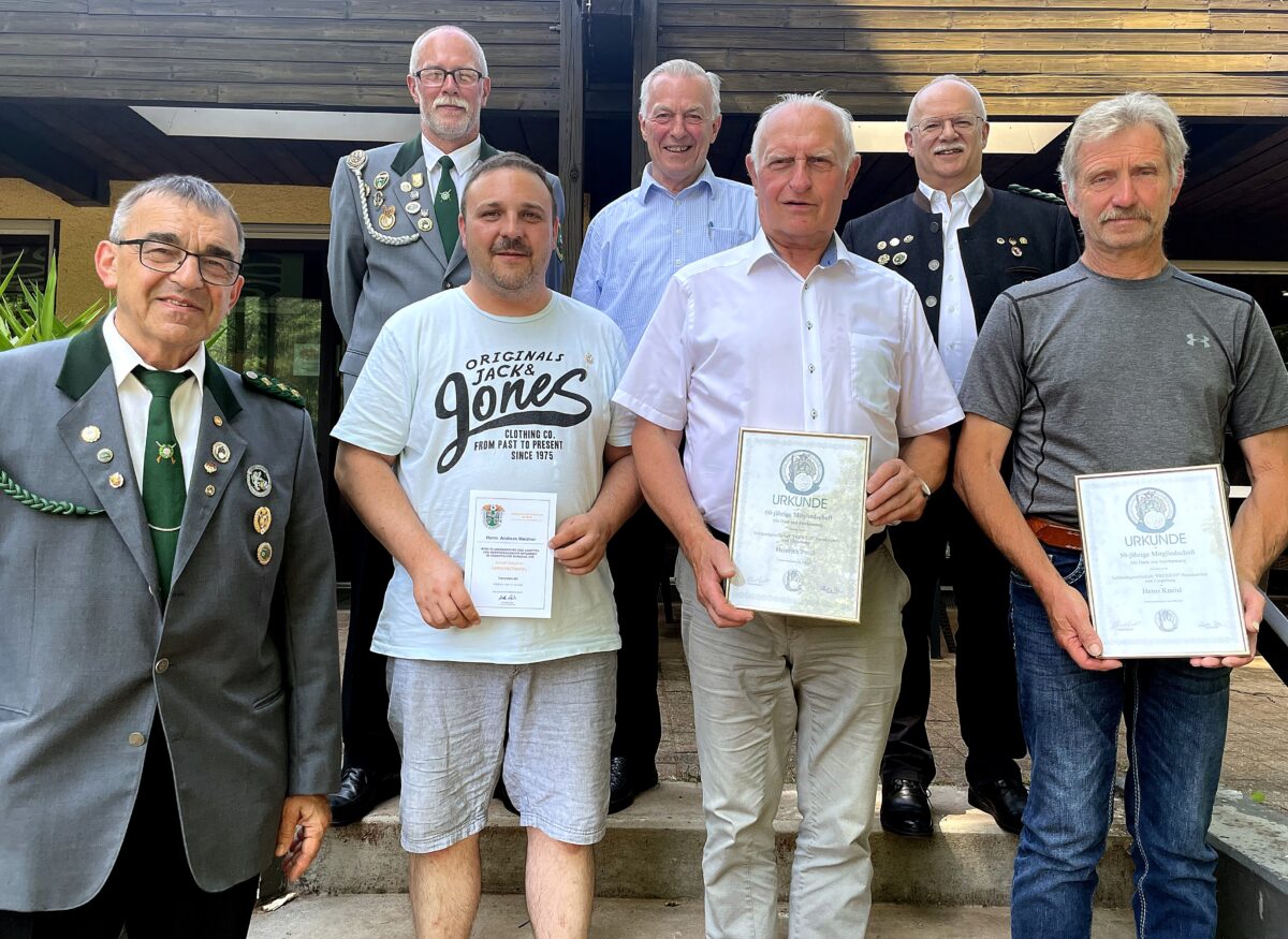60 Jahre für den Verein: Ehrungen bei Schützengesellschaft Freiheit