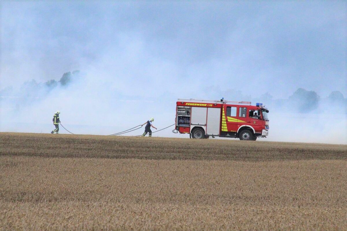 Schwarzenbach: Trockenheit setzt Feld in Brand