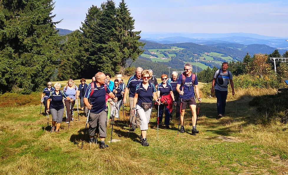 Pressather Walker erkunden den Predigtstuhl